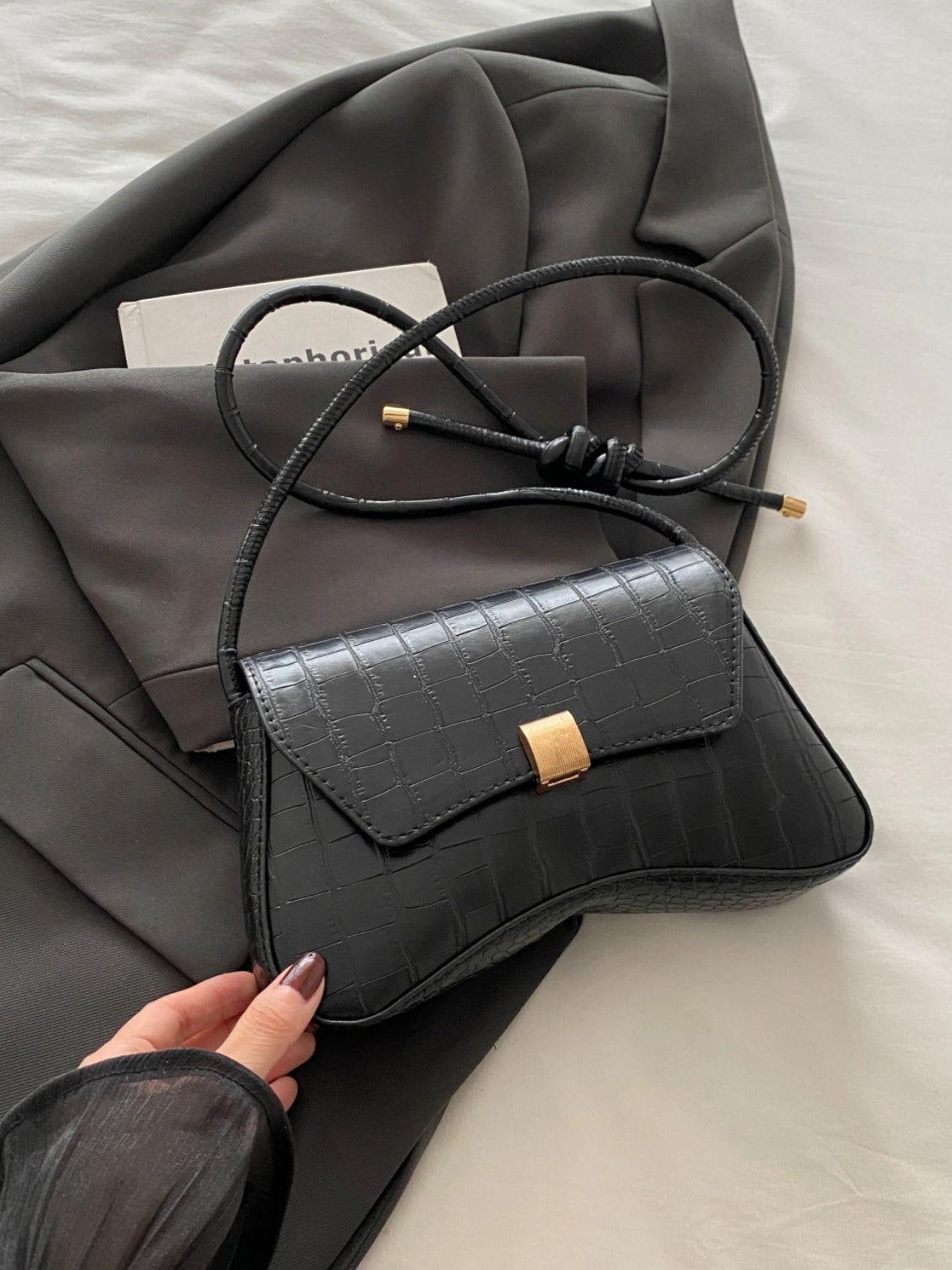 PU Leather Texture Crossbody Bag - Clothes For Her Online Store