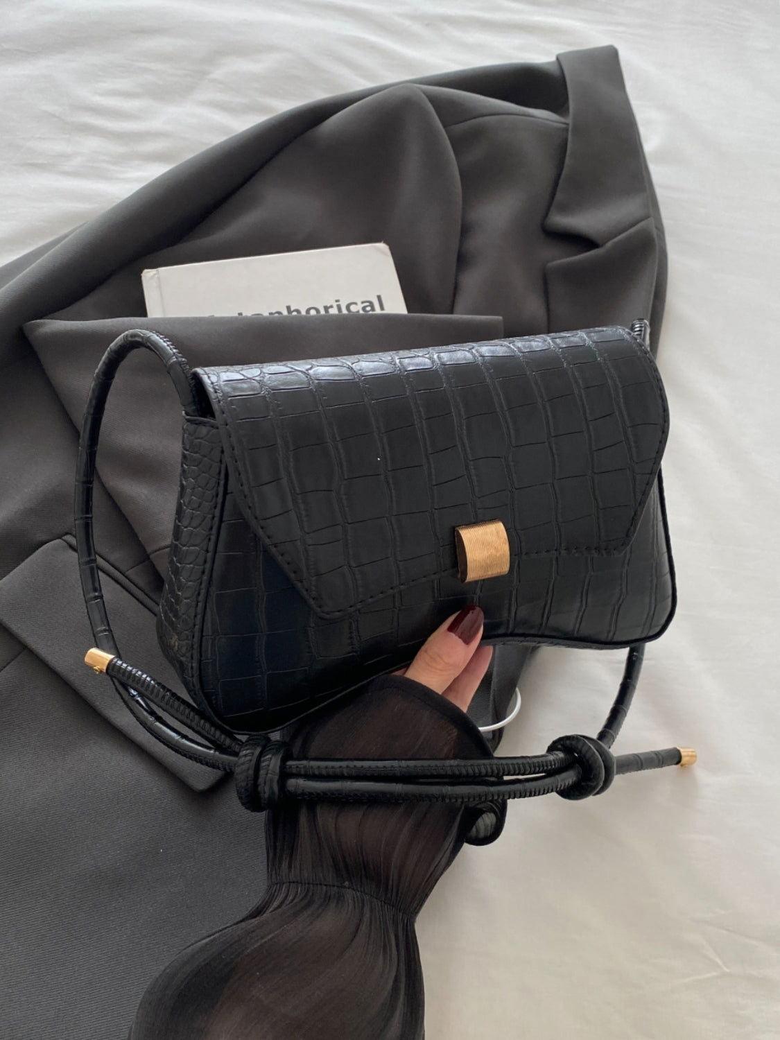 PU Leather Texture Crossbody Bag - Clothes For Her Online Store