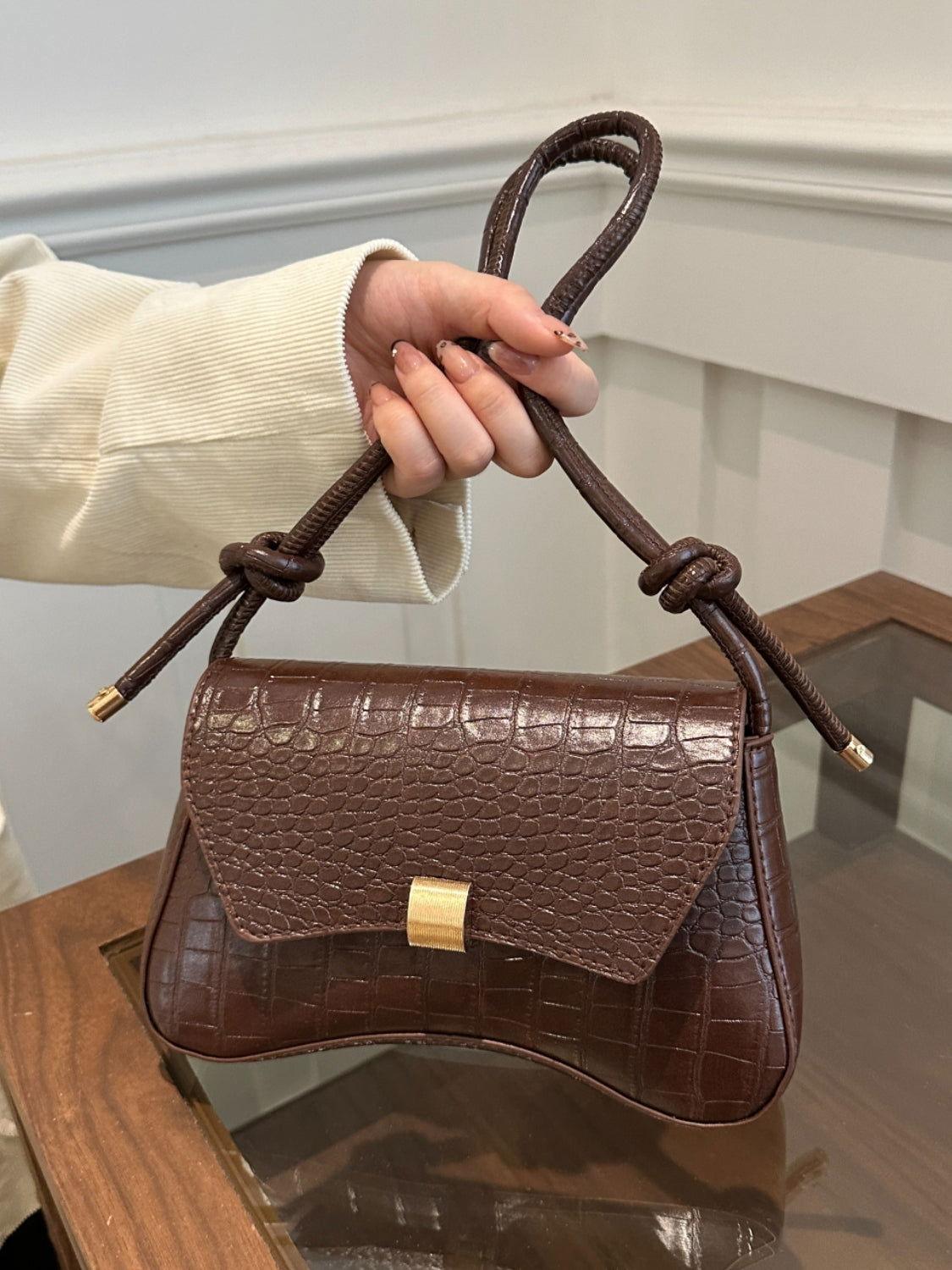 PU Leather Texture Crossbody Bag - Clothes For Her Online Store