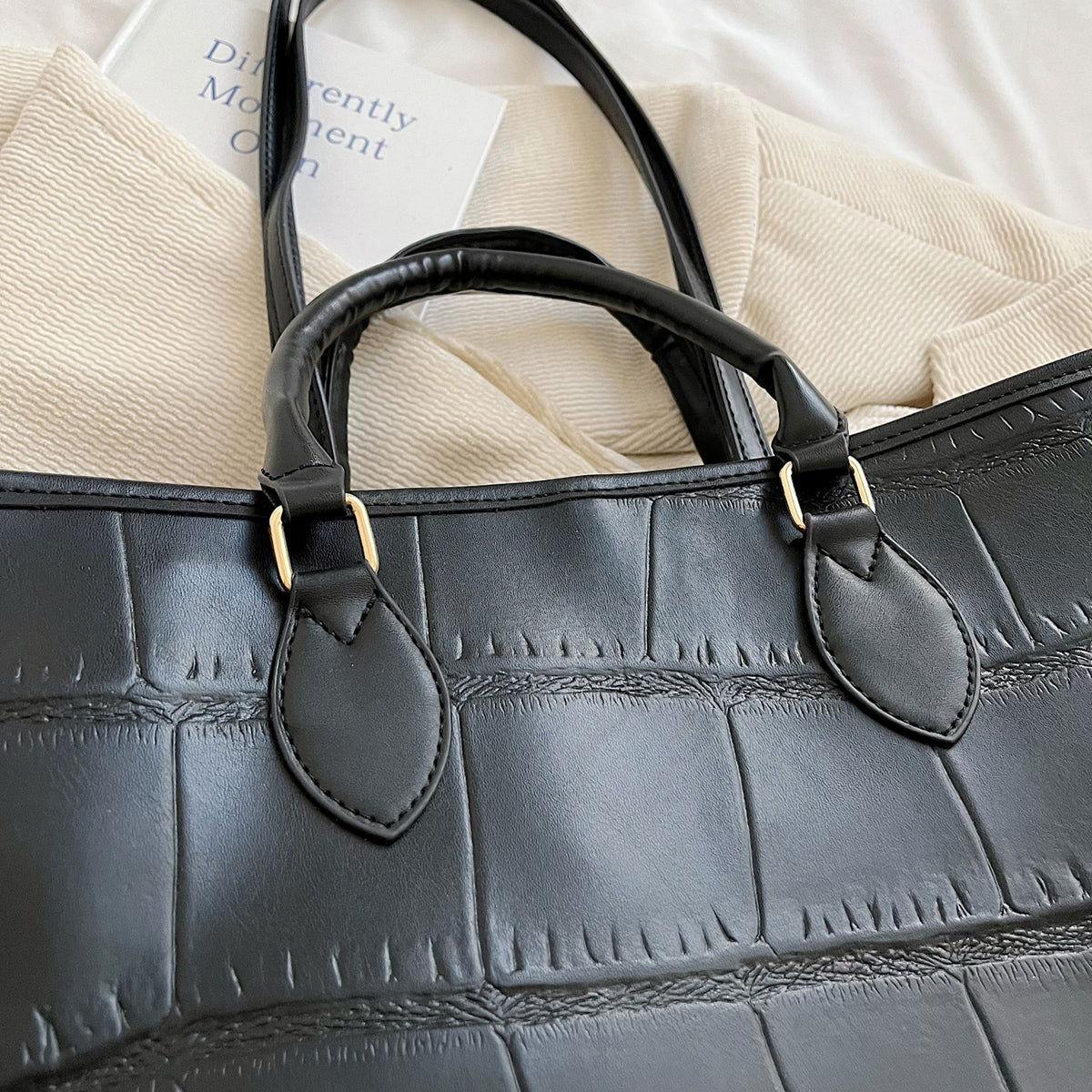 PU Leather Tote Bag - Clothes For Her Online Store