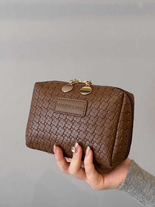 PU Leather Woven Clutch - Clothes For Her Online Store