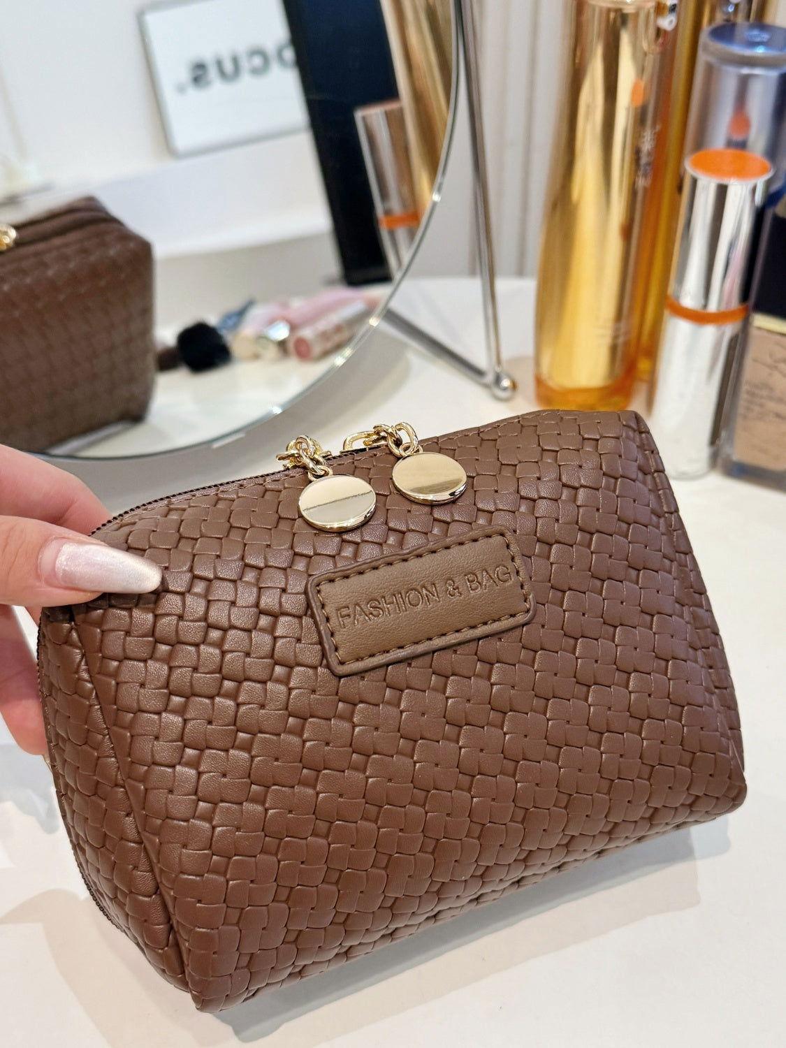 PU Leather Woven Clutch - Clothes For Her Online Store