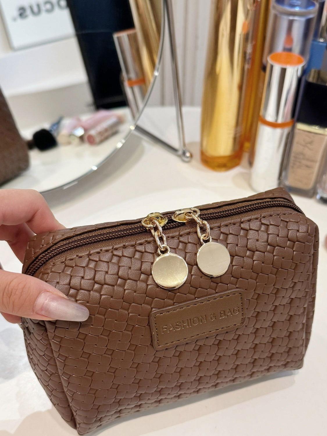PU Leather Woven Clutch - Clothes For Her Online Store