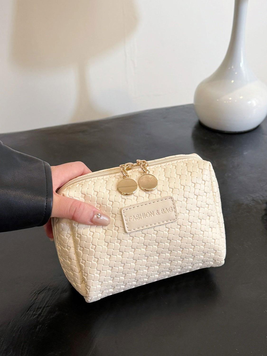 PU Leather Woven Clutch - Clothes For Her Online Store