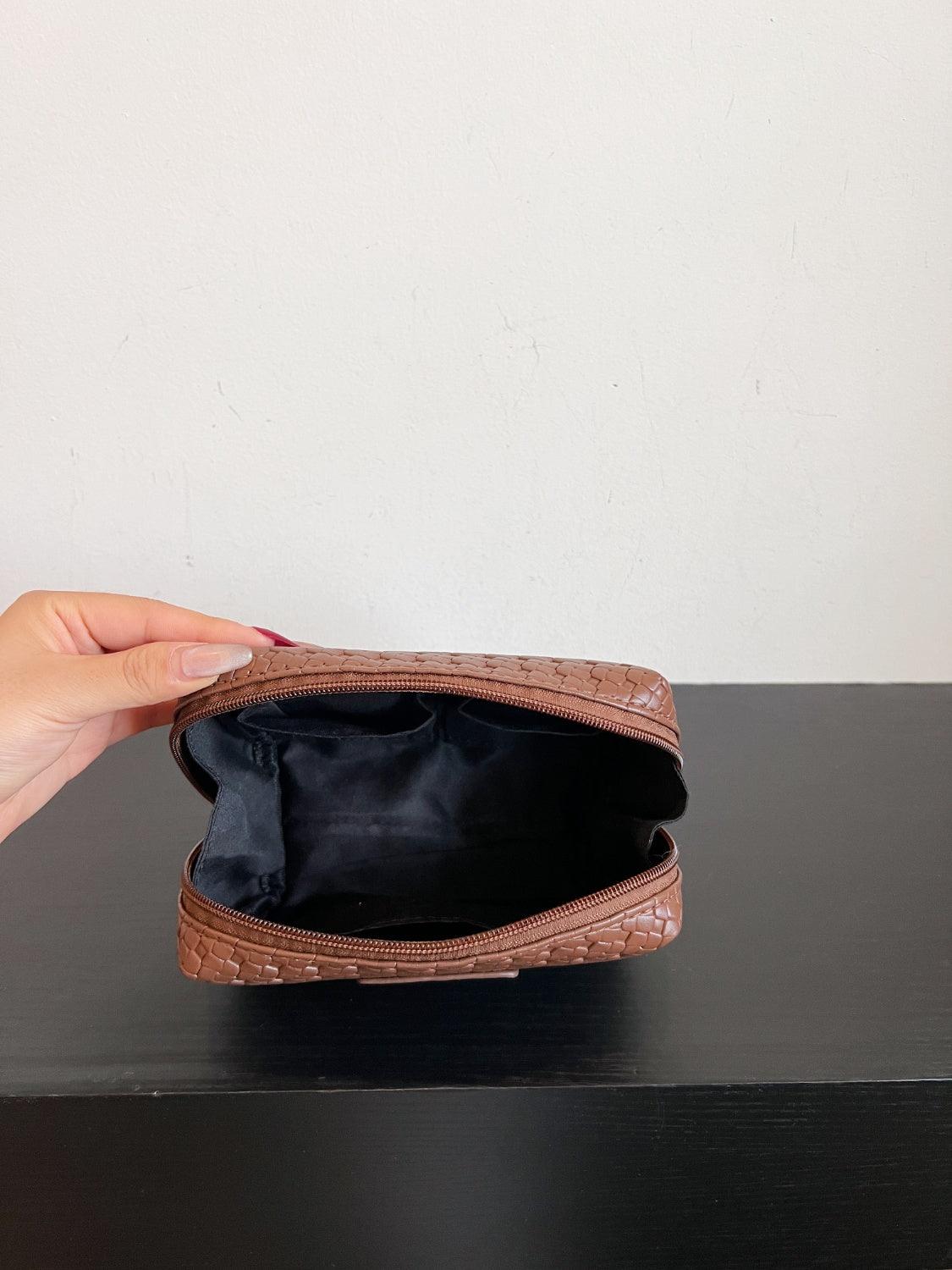 PU Leather Woven Clutch - Clothes For Her Online Store