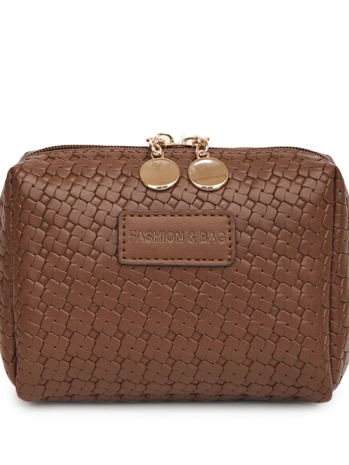 PU Leather Woven Clutch - Clothes For Her Online Store
