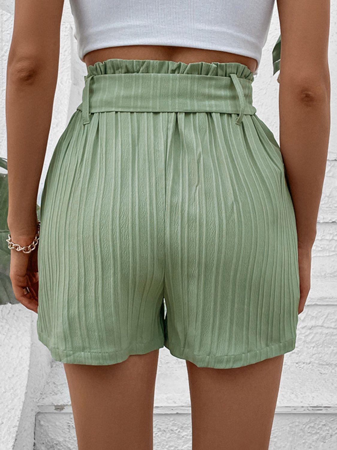 Perfee Belted Shorts with Pockets - Clothes For Her Online Store