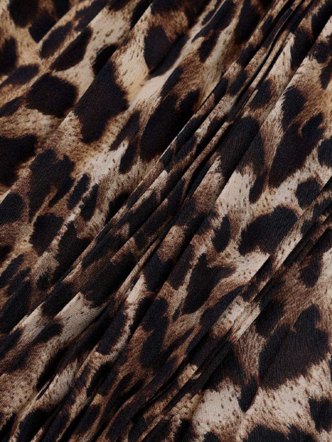 Perfee Pleated Leopard Maxi Skirt - Clothes For Her Online Store