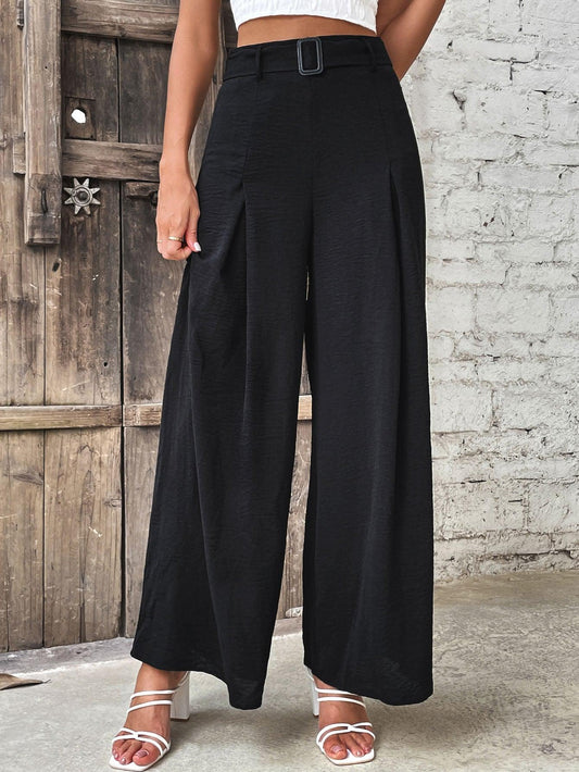 Perfee Ruched High Waist Wide Leg Pants - Clothes For Her Online Store