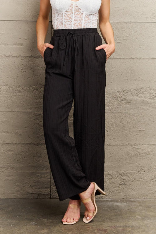 Perfee Tie Waist Long Pants - Clothes For Her Online Store