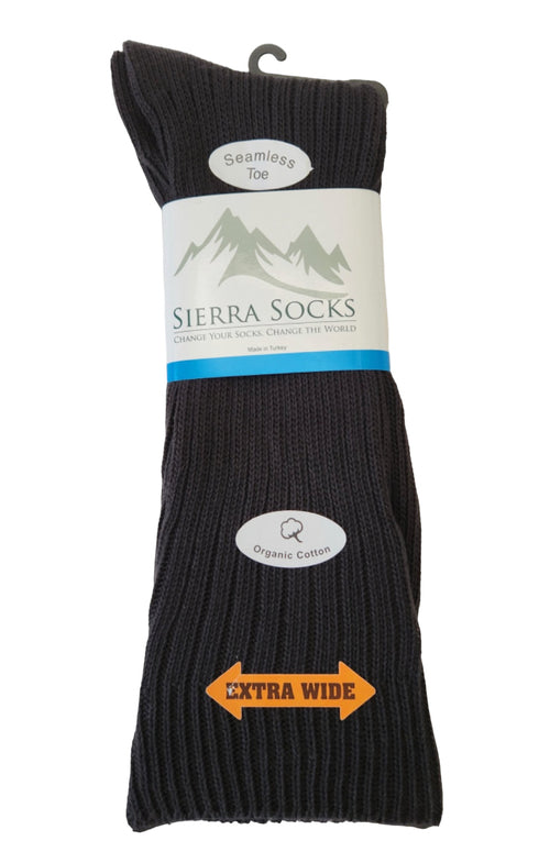 Organic Cotton Solid Color Crew Socks