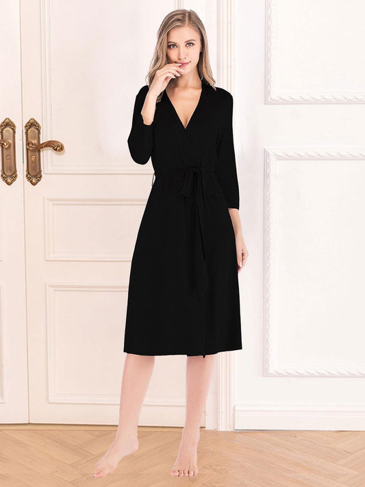 Plunge Tie Front Night Dress - Clothes For Her Online Store