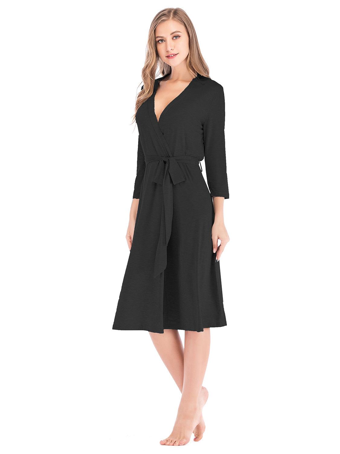 Plunge Tie Front Night Dress - Clothes For Her Online Store
