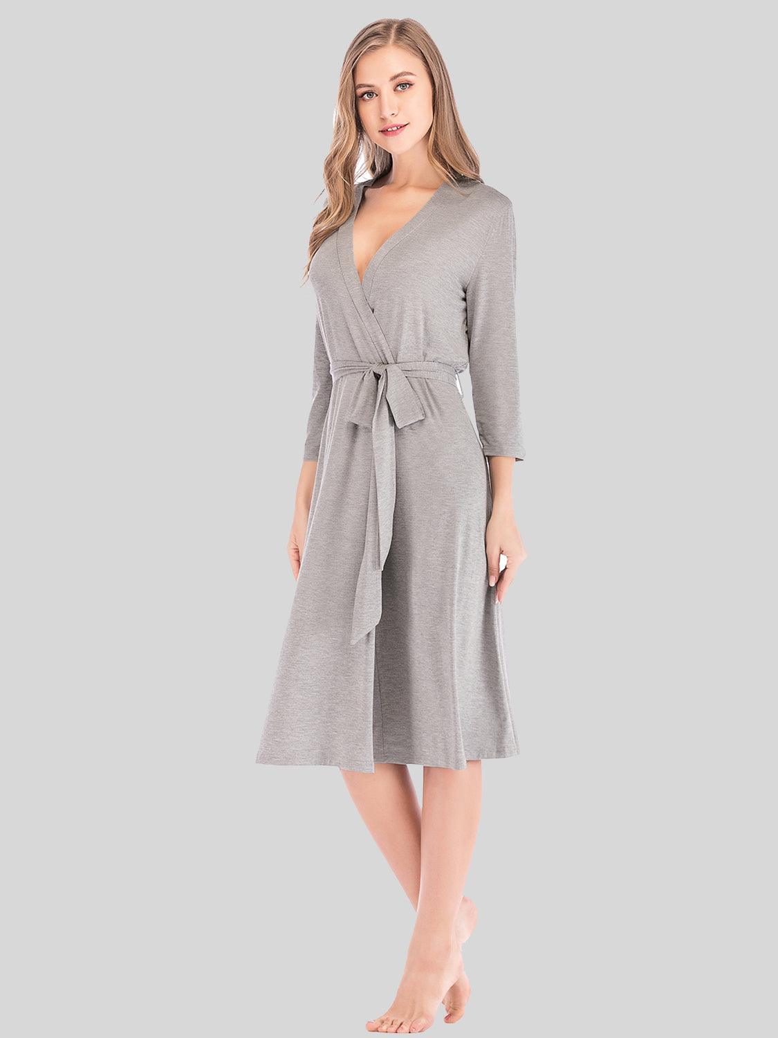 Plunge Tie Front Night Dress - Clothes For Her Online Store