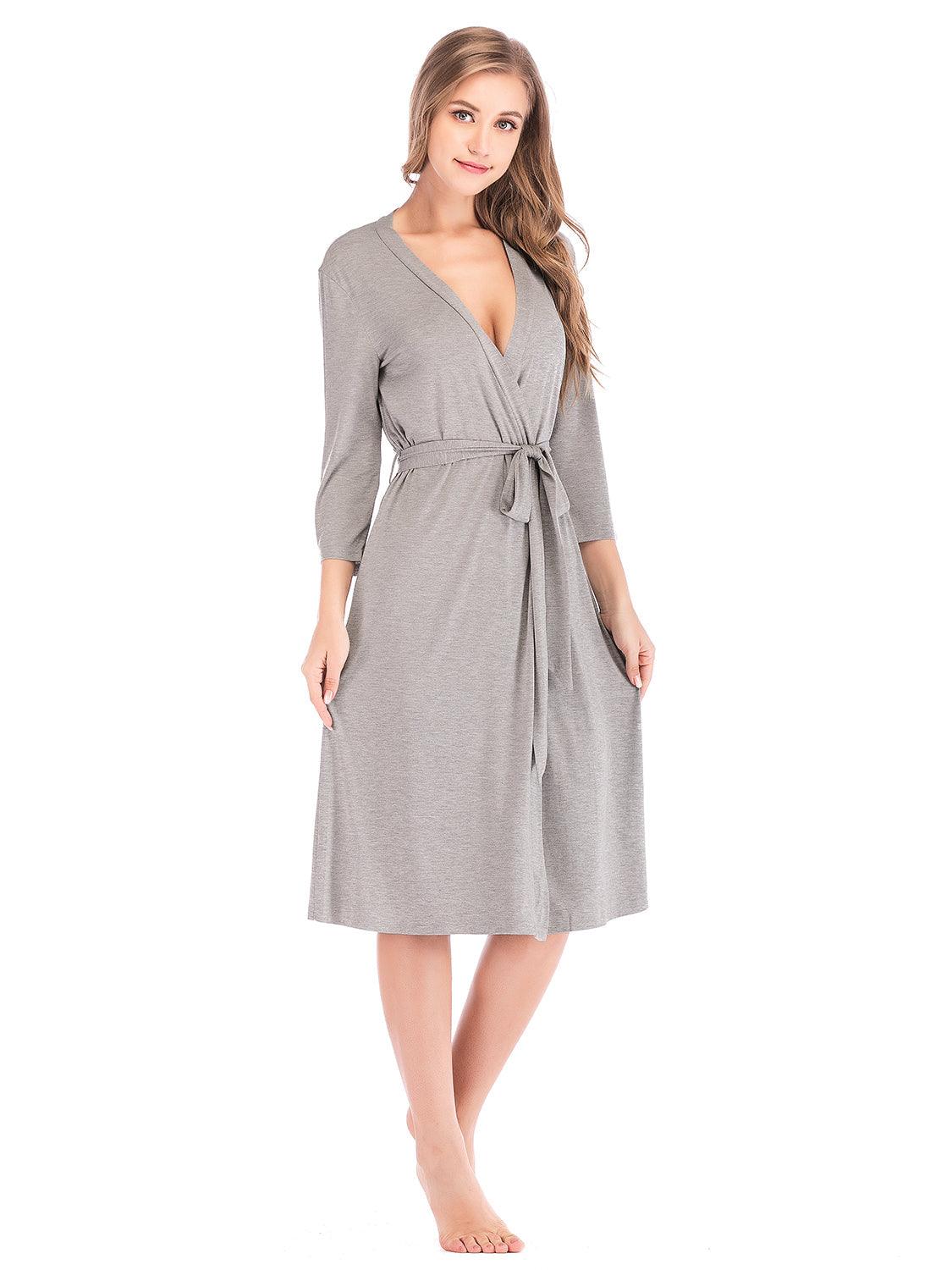 Plunge Tie Front Night Dress - Clothes For Her Online Store