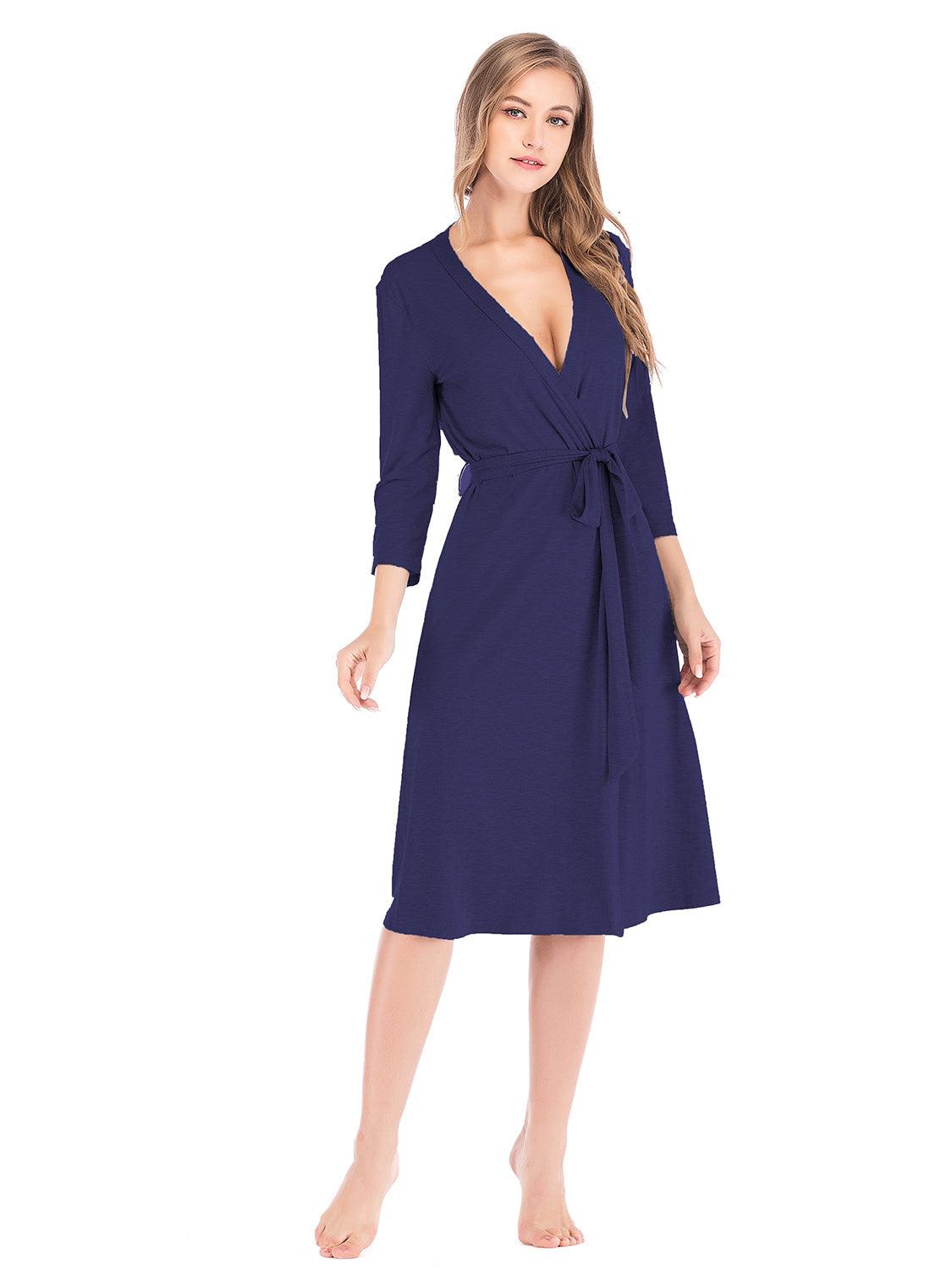 Plunge Tie Front Night Dress - Clothes For Her Online Store