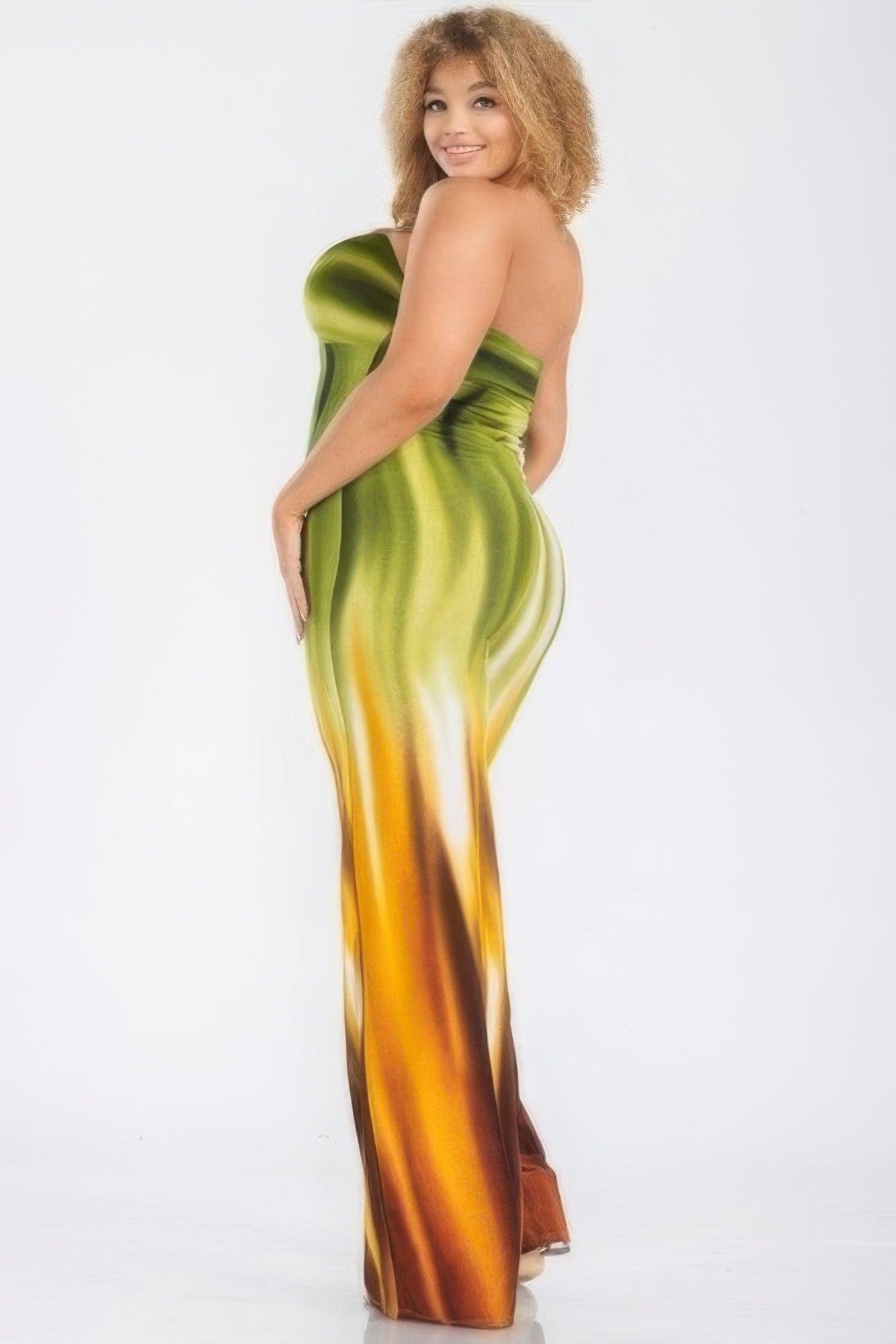 Plus print off shoulder jumpsuit - Clothes For Her Online Store