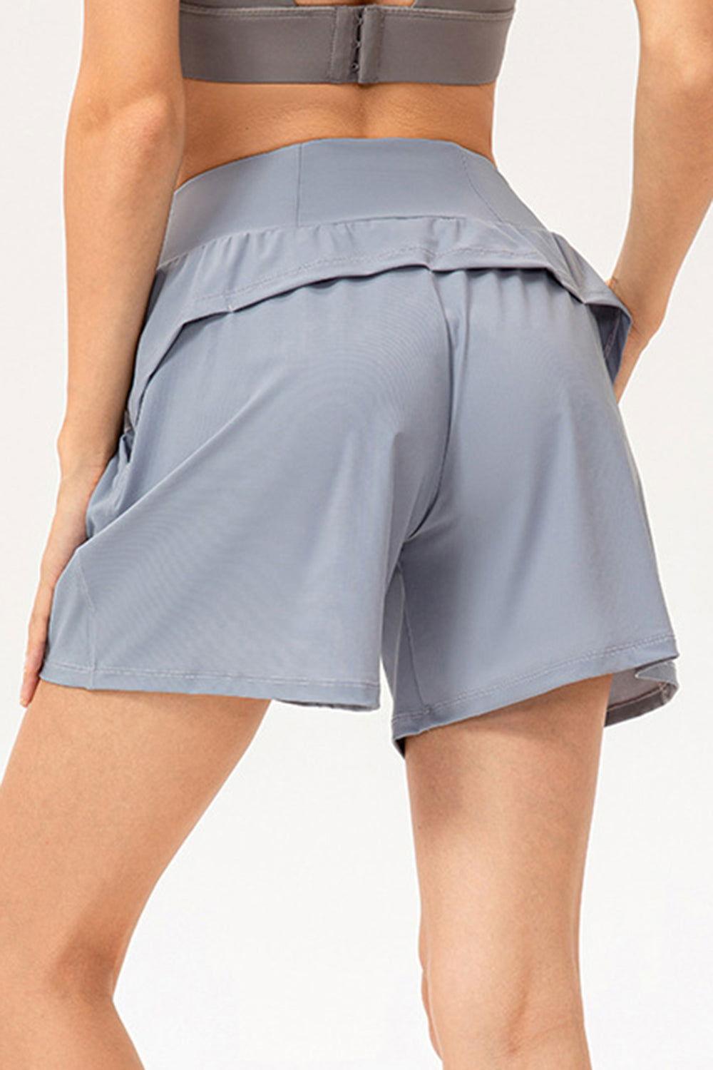 Pocketed Elastic Waist Active Shorts - Clothes For Her Online Store
