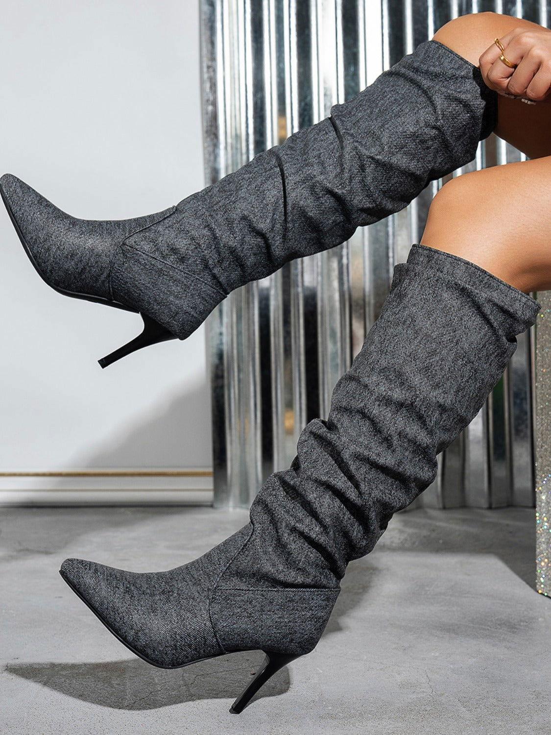 Point Toe Stiletto Boots - Clothes For Her Online Store