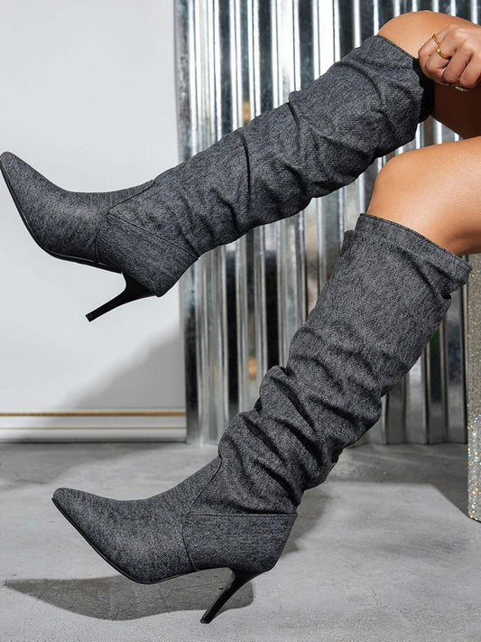 Point Toe Stiletto Boots - Clothes For Her Online Store