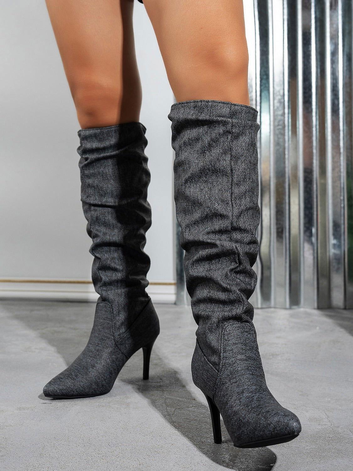 Point Toe Stiletto Boots - Clothes For Her Online Store