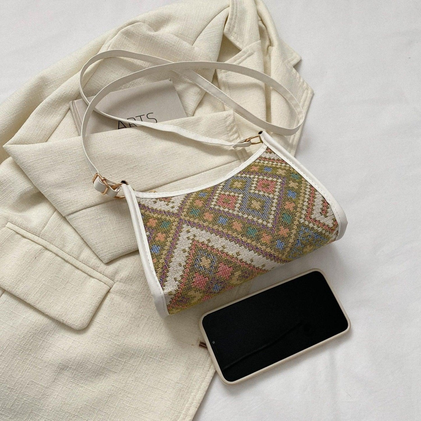 Printed Crossbody Bag - Clothes For Her Online Store