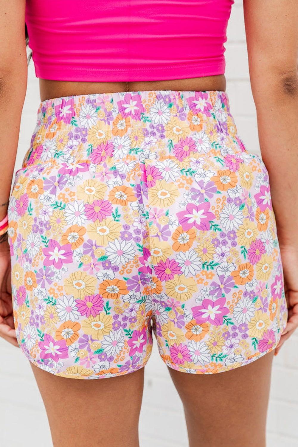 Printed High Waist Shorts - Clothes For Her Online Store
