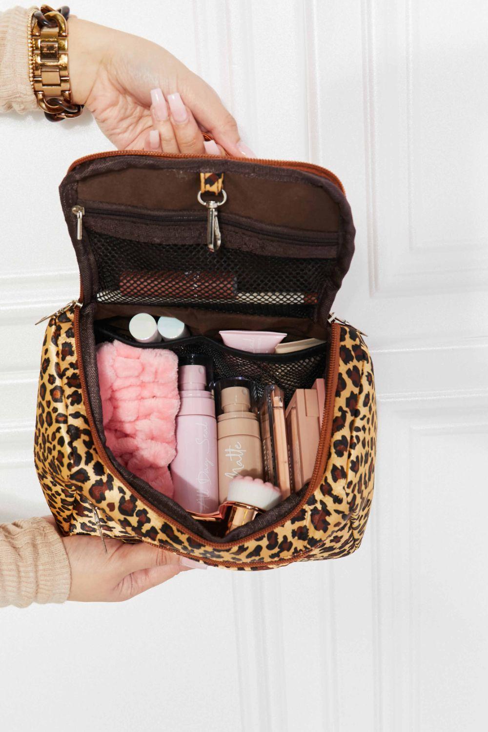 Printed Makeup Bag with Strap - Clothes For Her Online Store