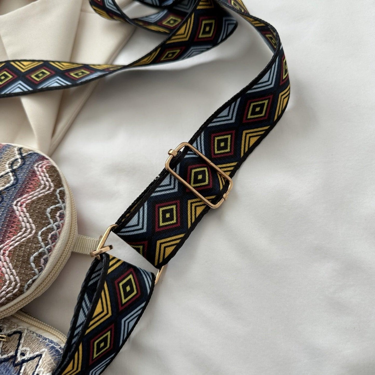 Printed Tassel Detail Crossbody Bag with Small Purse - Clothes For Her Online Store