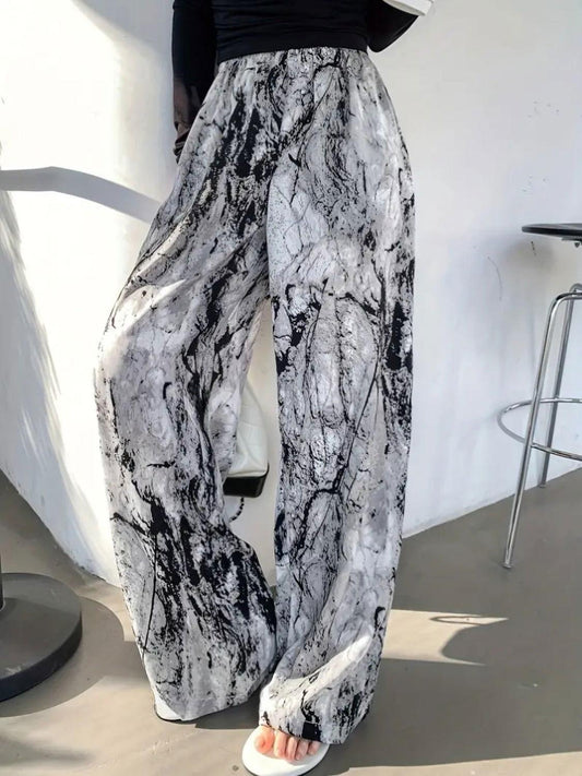 Printed Wide Leg Pants - Clothes For Her Online Store