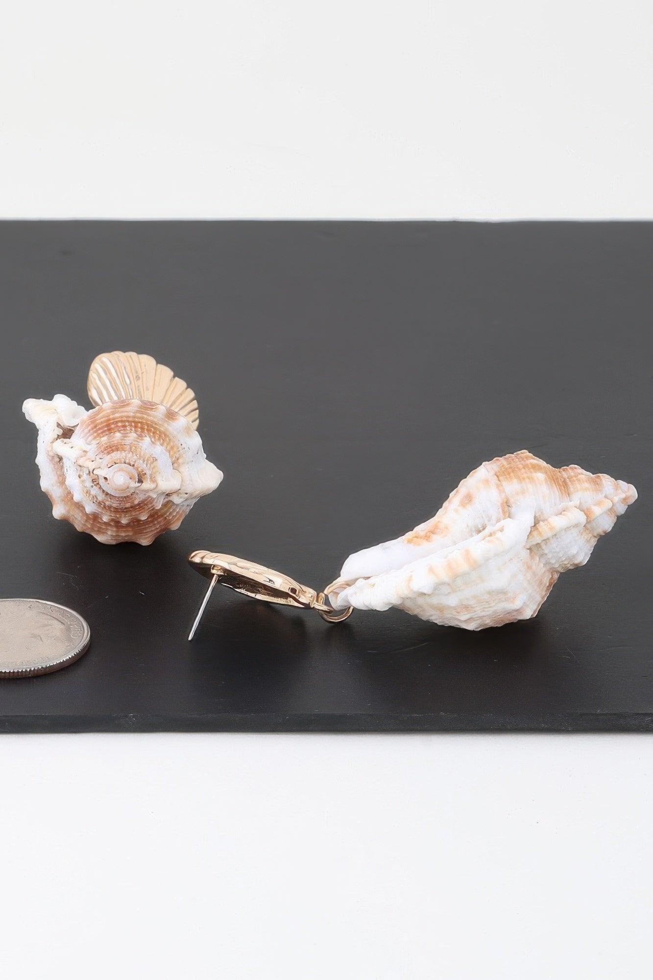 Profound Conch Shell Earrings - Clothes For Her Online Store
