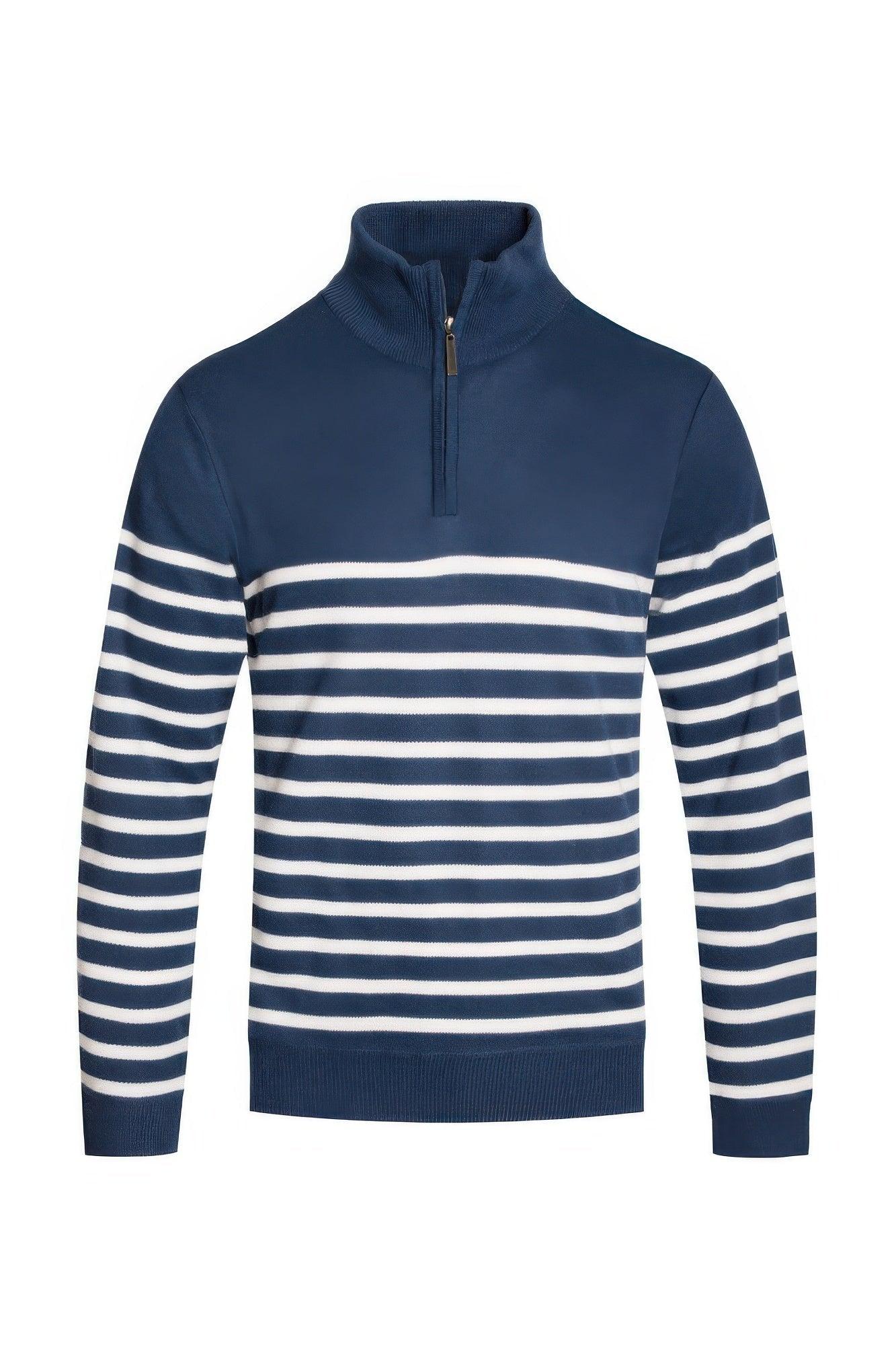 Quarter Zipper Pullover Sweater - Clothes For Her Online Store