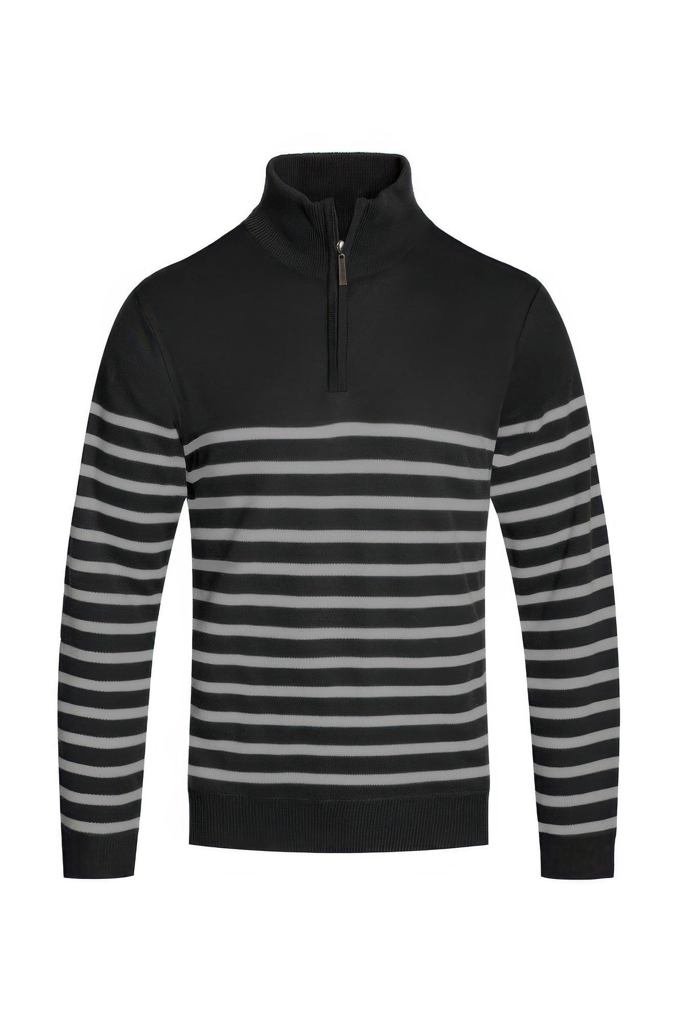 Quarter Zipper Pullover Sweater - Clothes For Her Online Store