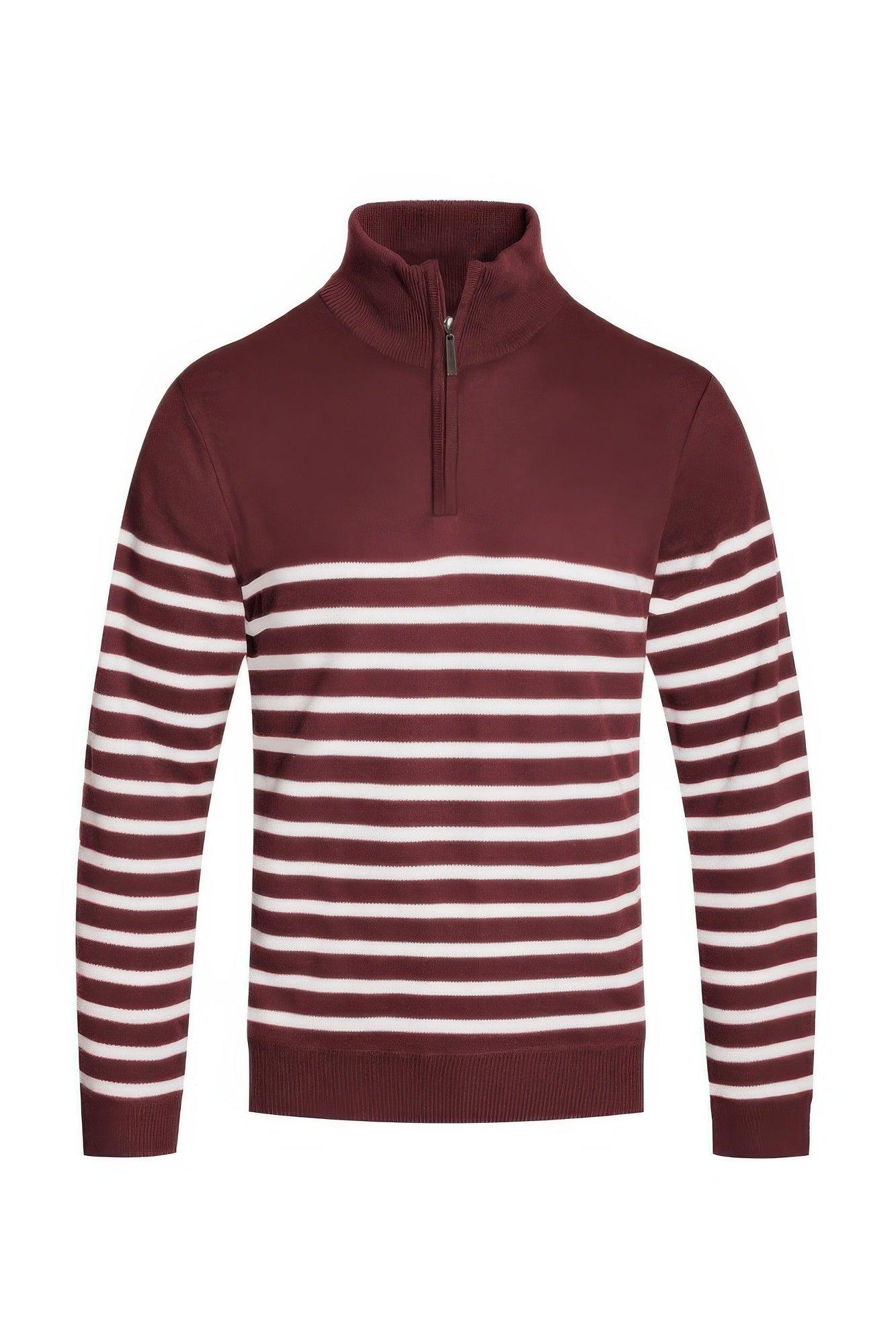 Quarter Zipper Pullover Sweater - Clothes For Her Online Store