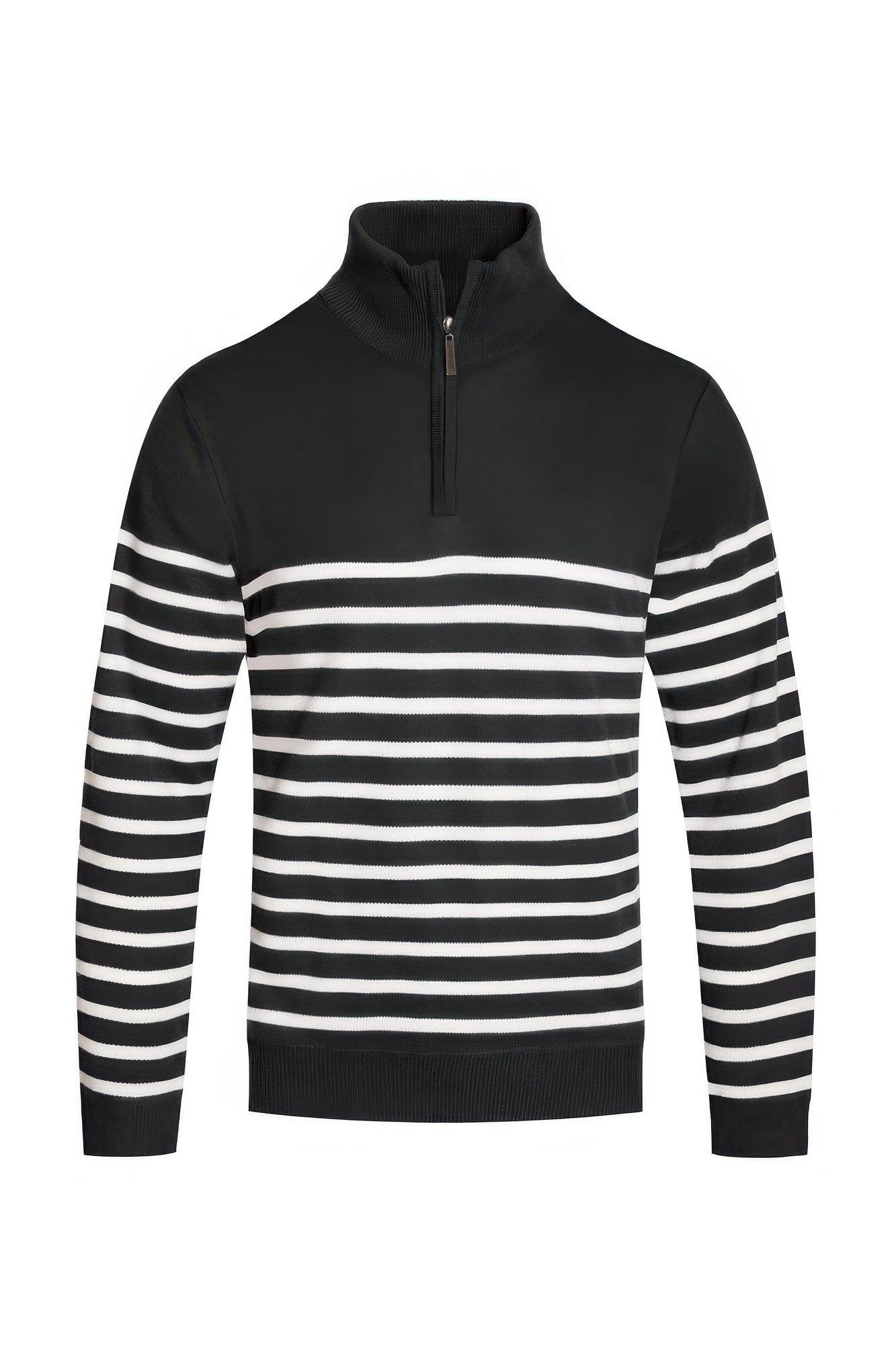Quarter Zipper Pullover Sweater - Clothes For Her Online Store