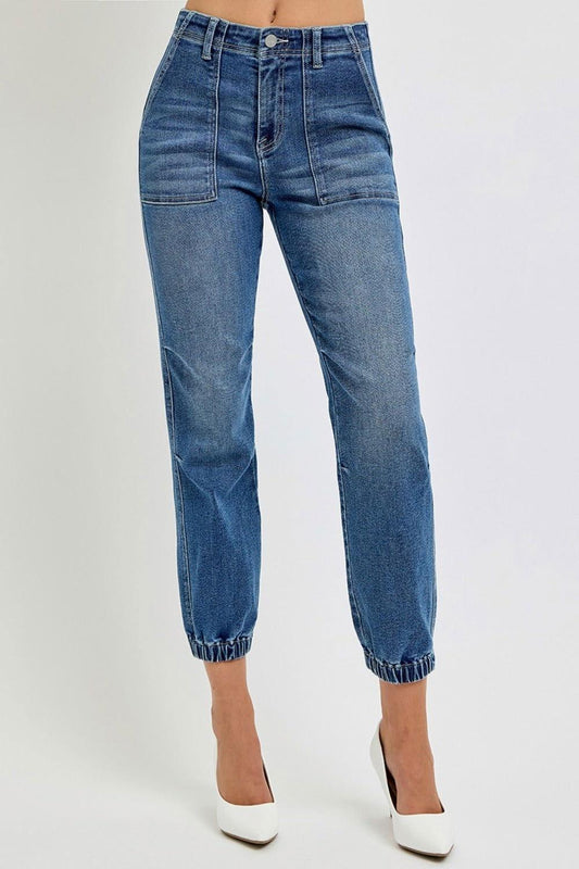 RISEN Full Size High Rise Ankle Jogger Jeans - Clothes For Her Online Store