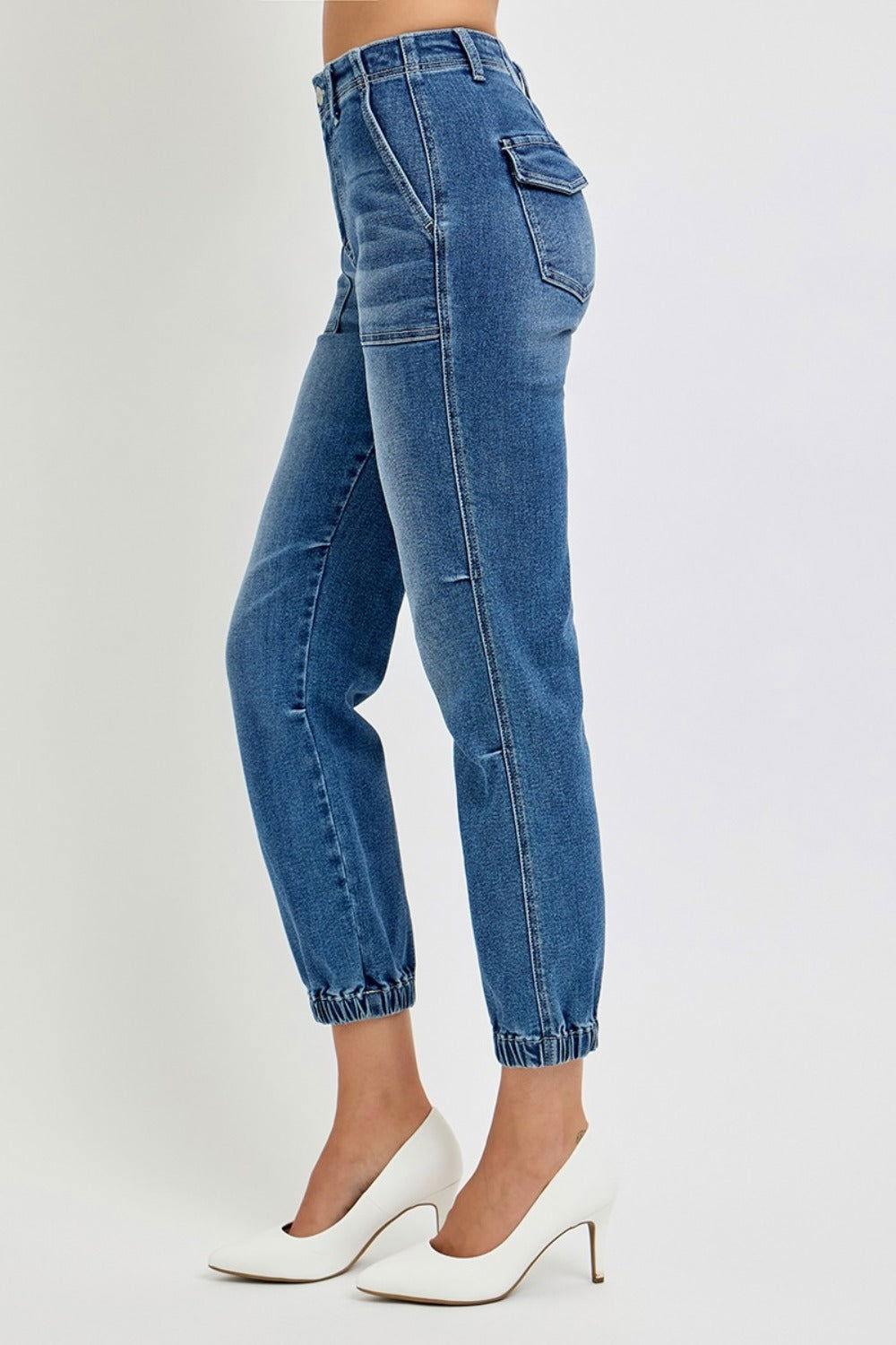 RISEN Full Size High Rise Ankle Jogger Jeans - Clothes For Her Online Store