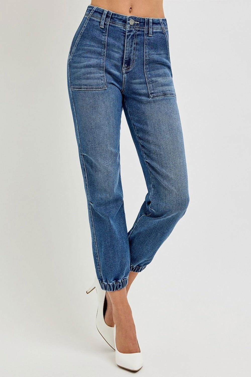RISEN Full Size High Rise Ankle Jogger Jeans - Clothes For Her Online Store