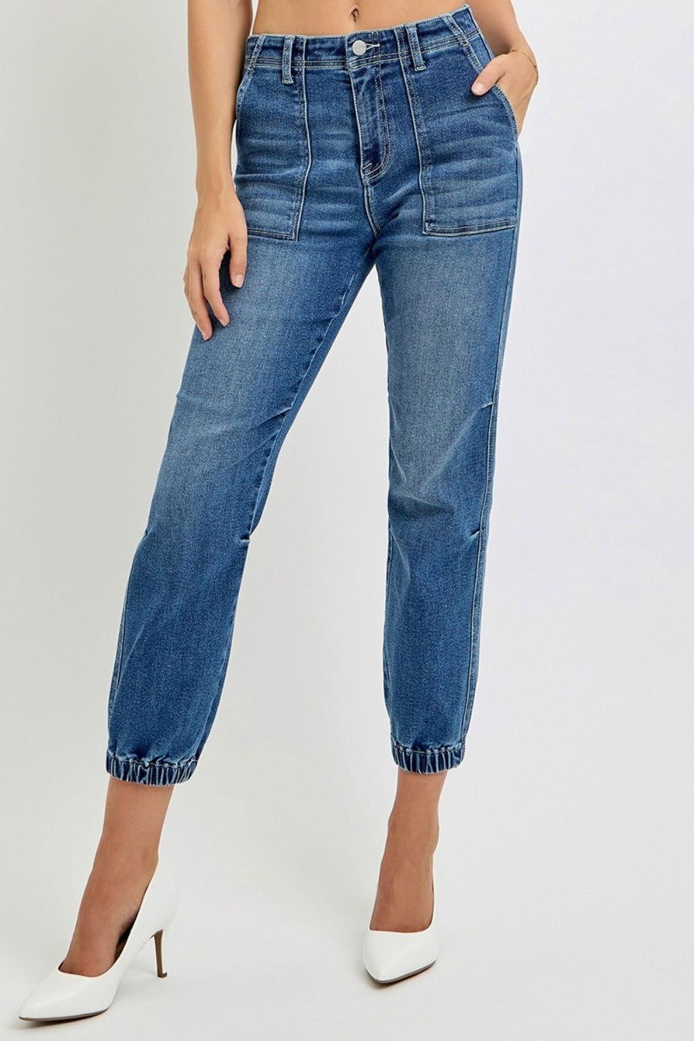 RISEN Full Size High Rise Ankle Jogger Jeans - Clothes For Her Online Store