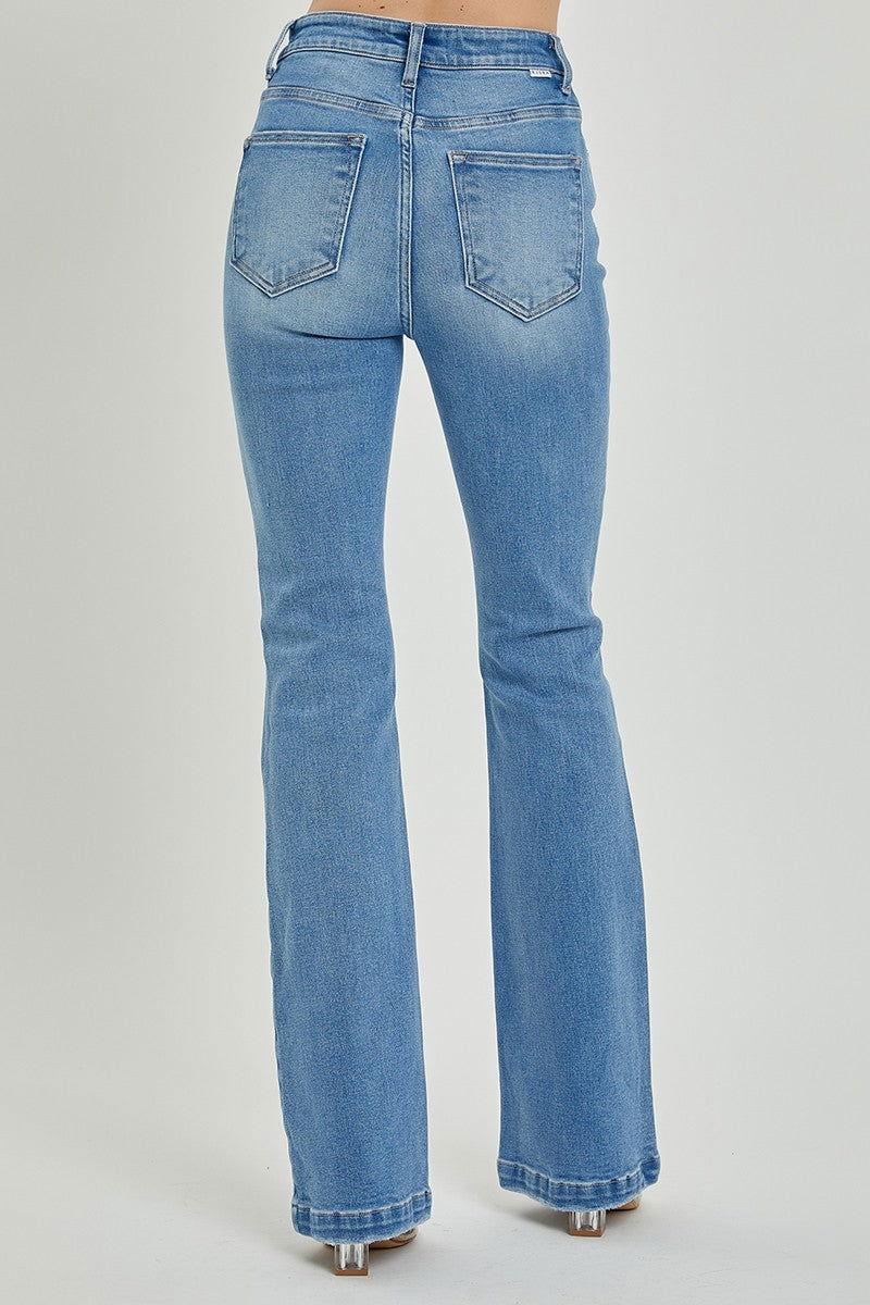 RISEN Full Size High Rise Button Fly Bootcut Jeans - Clothes For Her Online Store