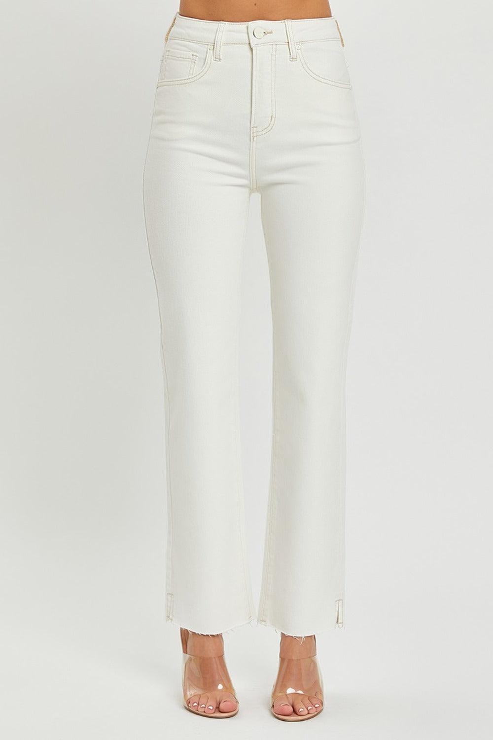 RISEN Full Size High Rise Tummy Control Straight Jeans - Clothes For Her Online Store