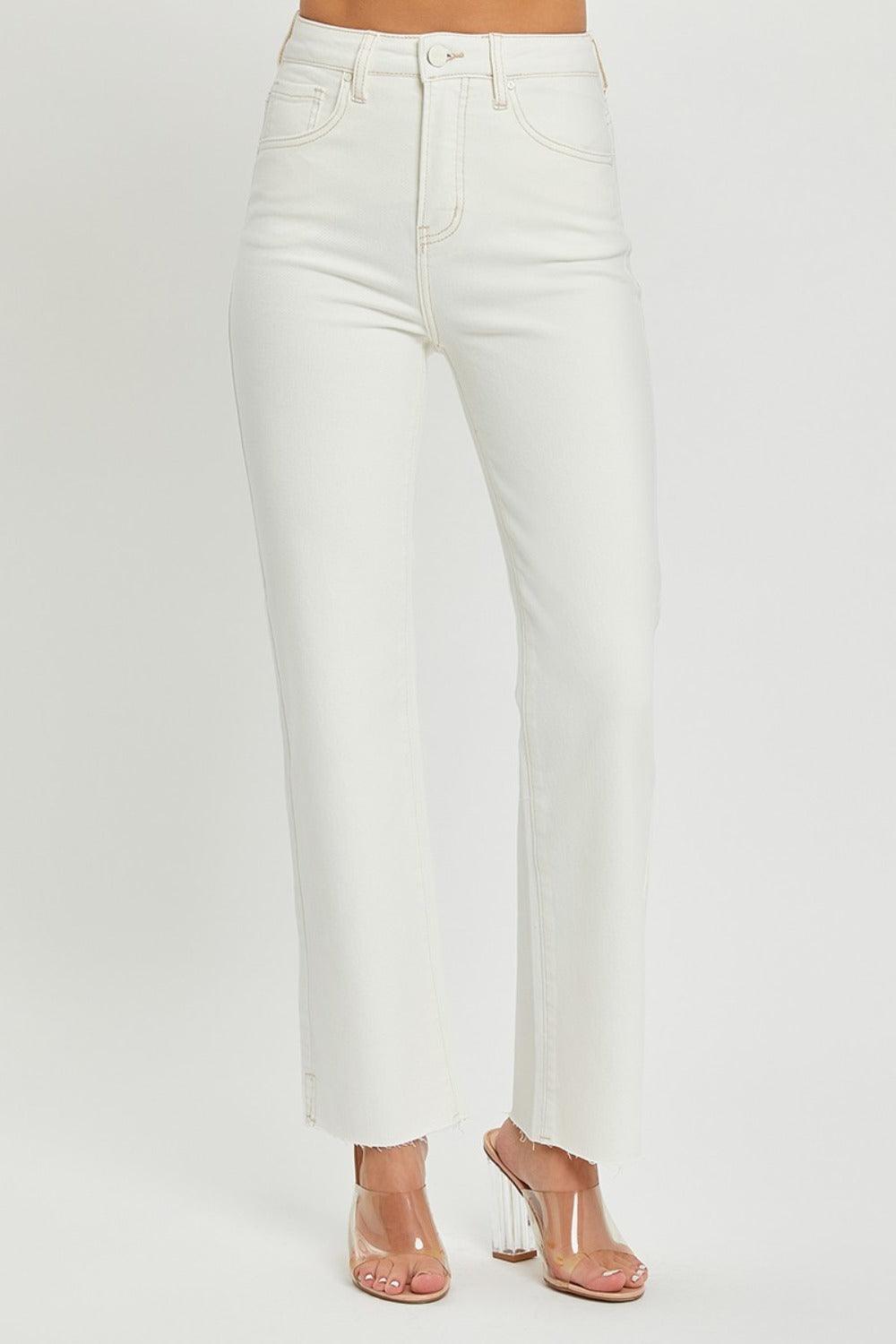 RISEN Full Size High Rise Tummy Control Straight Jeans - Clothes For Her Online Store