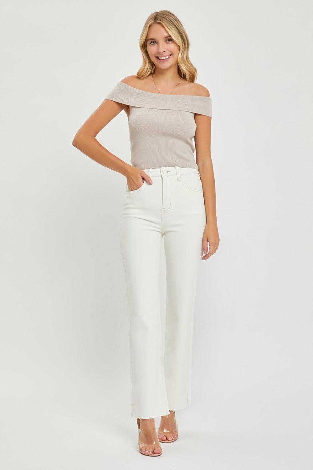 RISEN Full Size High Rise Tummy Control Straight Jeans - Clothes For Her Online Store