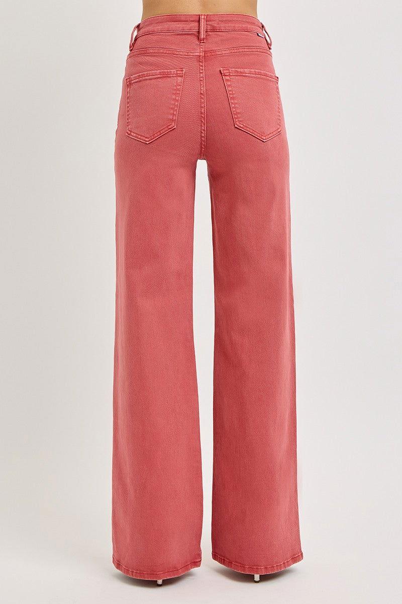 RISEN Full Size High Rise Tummy Control Wide Leg Jeans - Clothes For Her Online Store