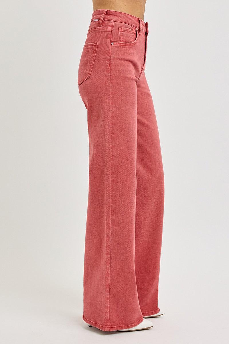 RISEN Full Size High Rise Tummy Control Wide Leg Jeans - Clothes For Her Online Store