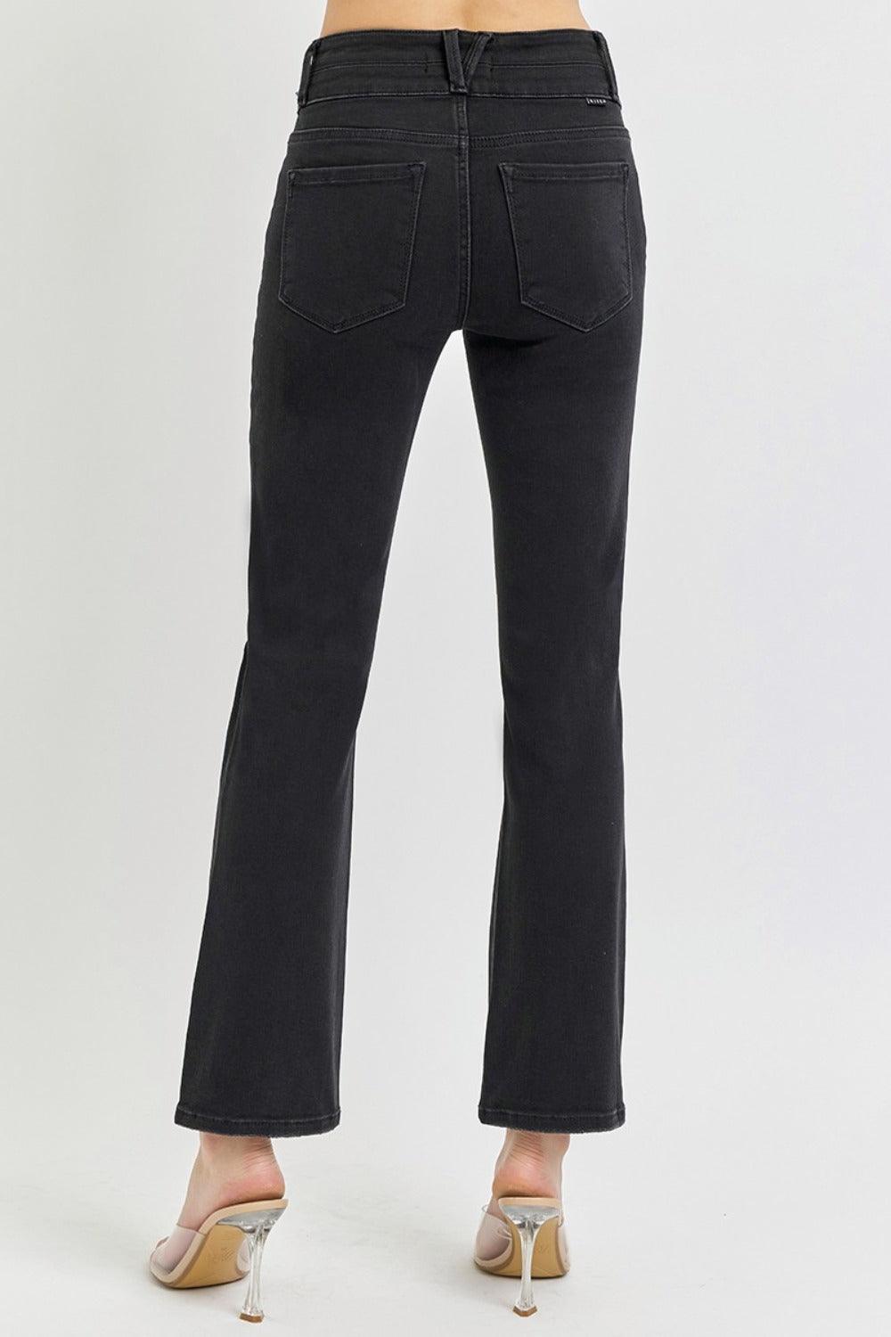 RISEN Full Size High Rise Wide Waistband Ankle Bootcut Jeans - Clothes For Her Online Store