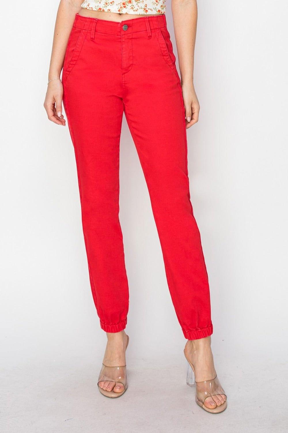 RISEN Full Size High Waisted Jogger Jeans - Clothes For Her Online Store