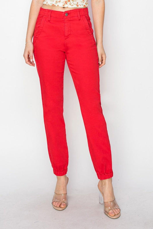 RISEN Full Size High Waisted Jogger Jeans - Clothes For Her Online Store