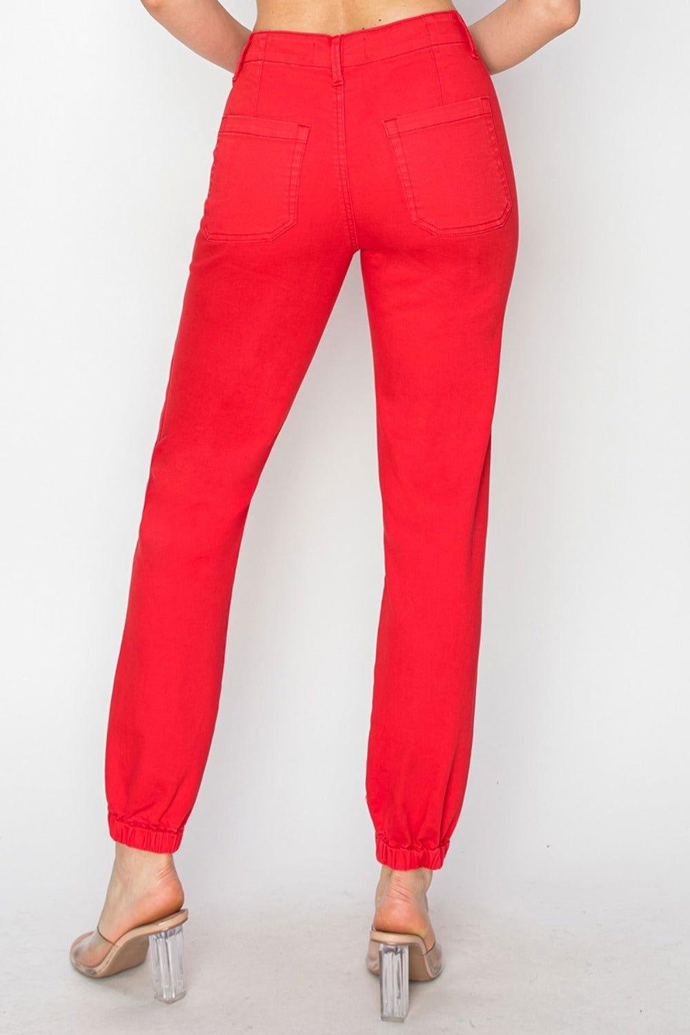 RISEN Full Size High Waisted Jogger Jeans - Clothes For Her Online Store