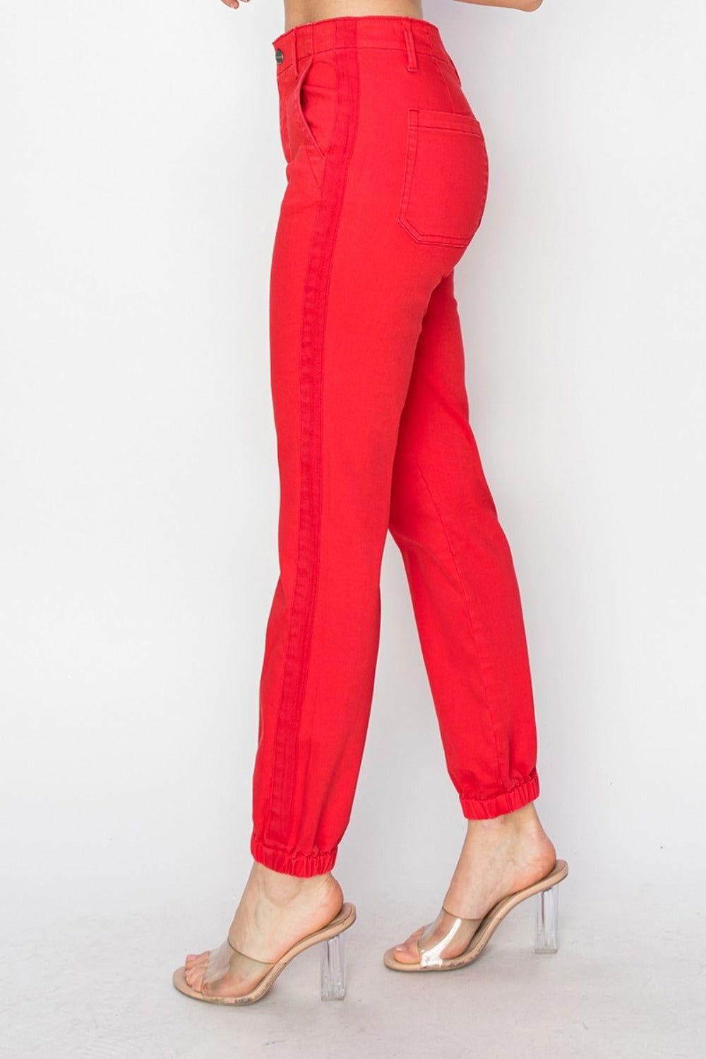 RISEN Full Size High Waisted Jogger Jeans - Clothes For Her Online Store